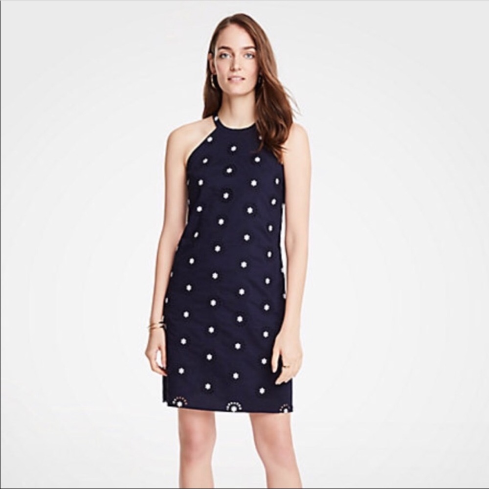 Ann Taylor embroidered floral dress